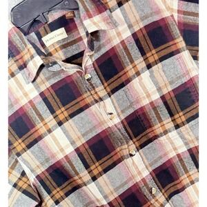 Hobbs Creek‎ Shirt Mens Medium Red Plaid Flannel Button Down Long Sleeve